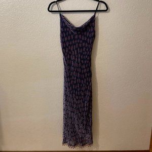 Betsey Johnson Velvet Floral Midi Dress - Size Small